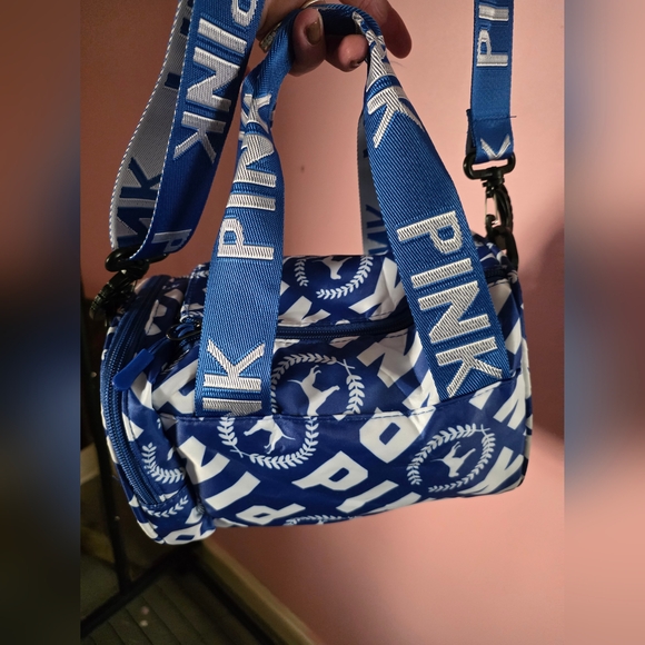 PINK (Off-Brand) Blue Logo Small Duffle / Gym Bag - Picture 7 of 7